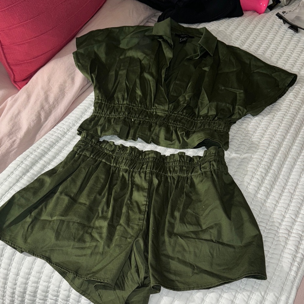 Forever 21 Olive Green Jumpsuit